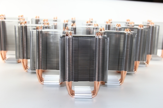 Customized 450G Copper Pipe Heat Sink Epoxy Gluing Bonding OEM / ODM